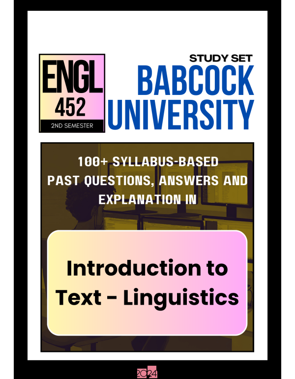 Introduction to Text - Linguistics Study Set
