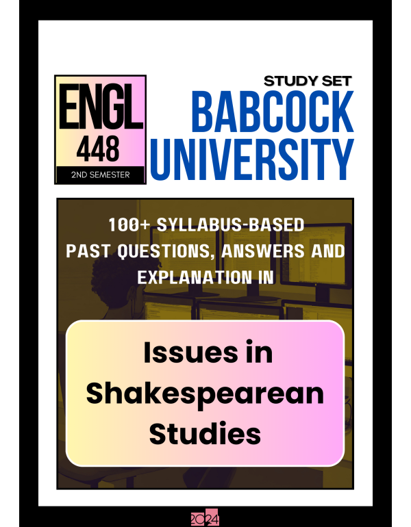 Issues in Shakespearean Studies Study Set