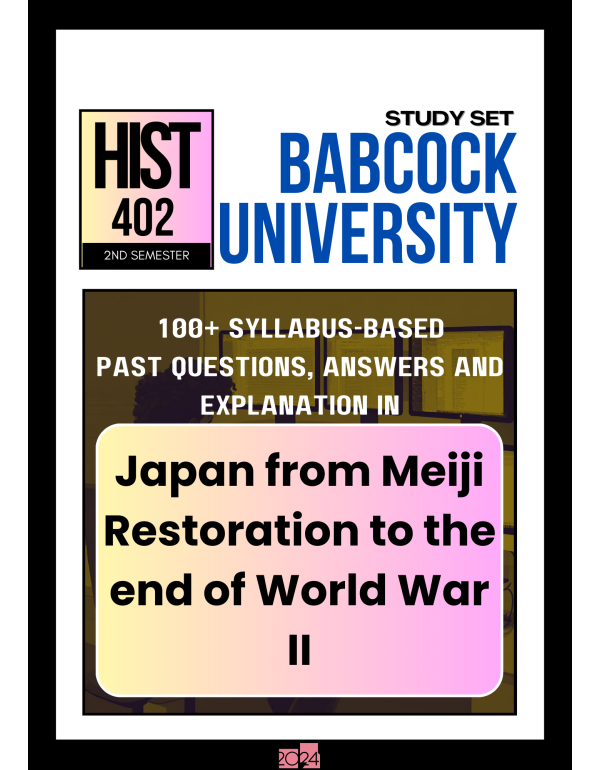 Japan from Meiji Restoration to the end of World W...