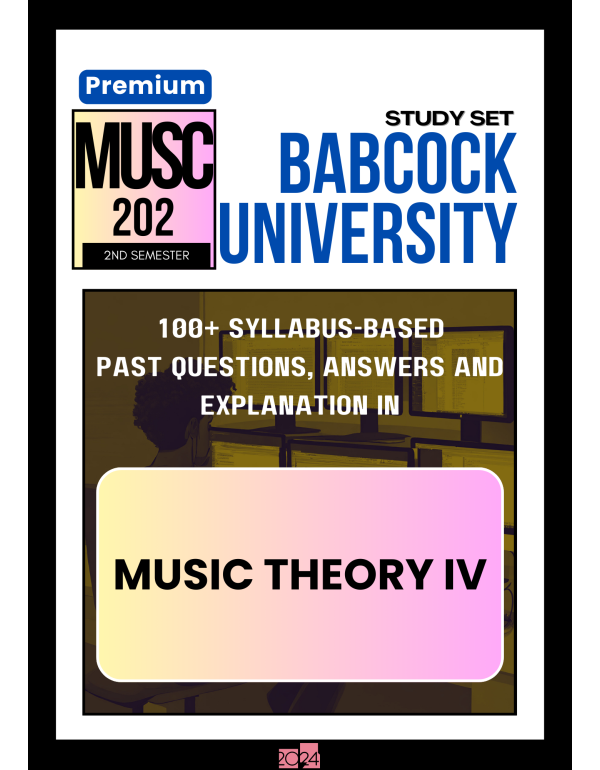 MUSIC THEORY IV PREMIUM Study Set