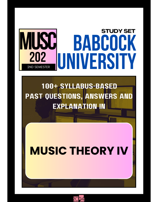MUSIC THEORY IV Study Set
