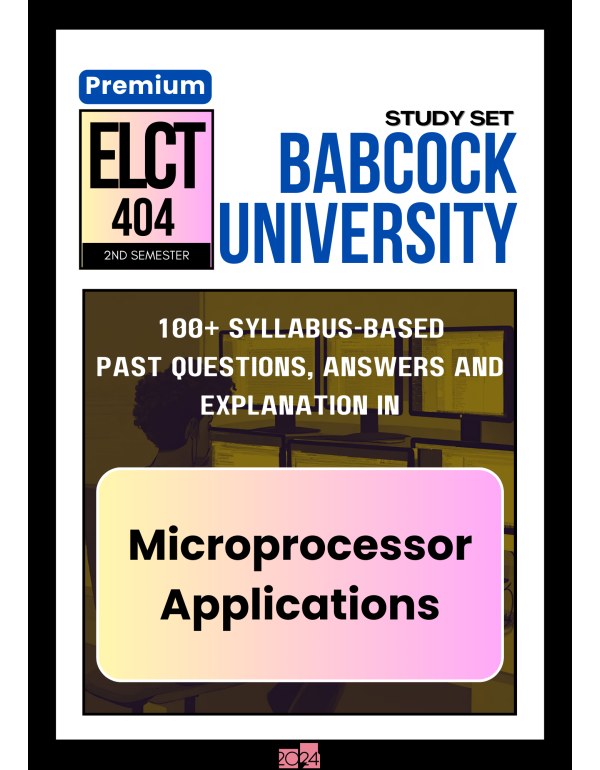 Microprocessor Applications Premium Study Set
