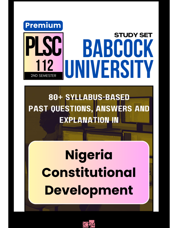 Nigeria Constitutional Development Premium Study S...