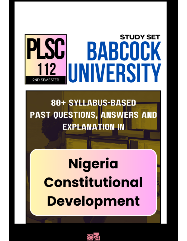 Nigeria Constitutional Development Study Set