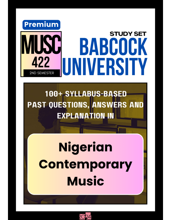 Nigerian Contemporary Music Premium Study Set