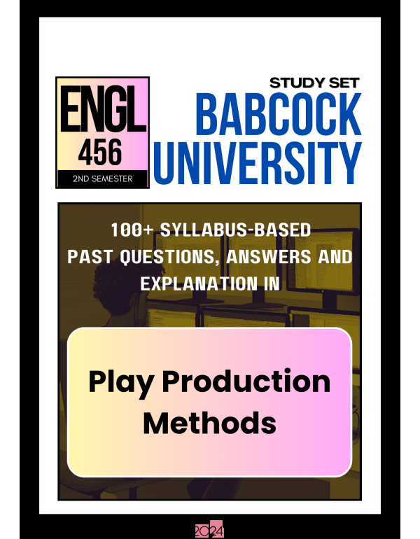 Play Production Methods Study Set