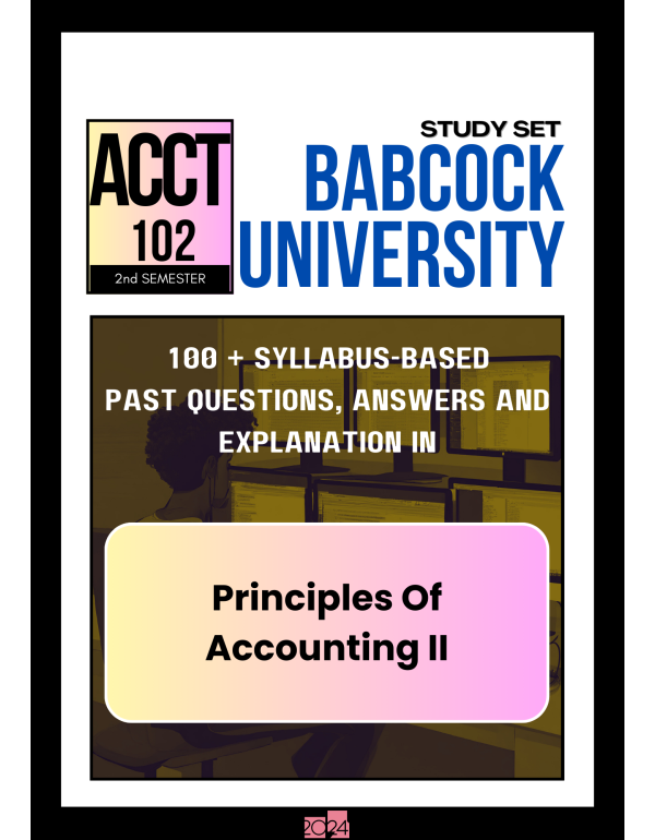 Principles Of Accounting II Study Set