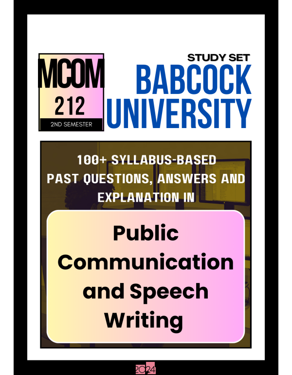 Public Communication and Speech Writing Study Set