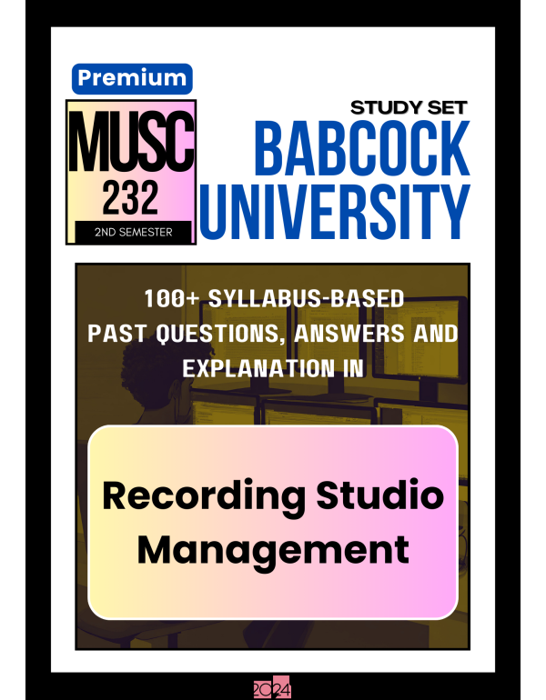 Recording Studio Management Premium Study Set