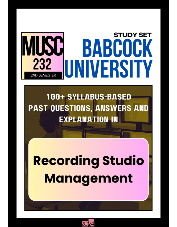 Recording Studio Management Study Set