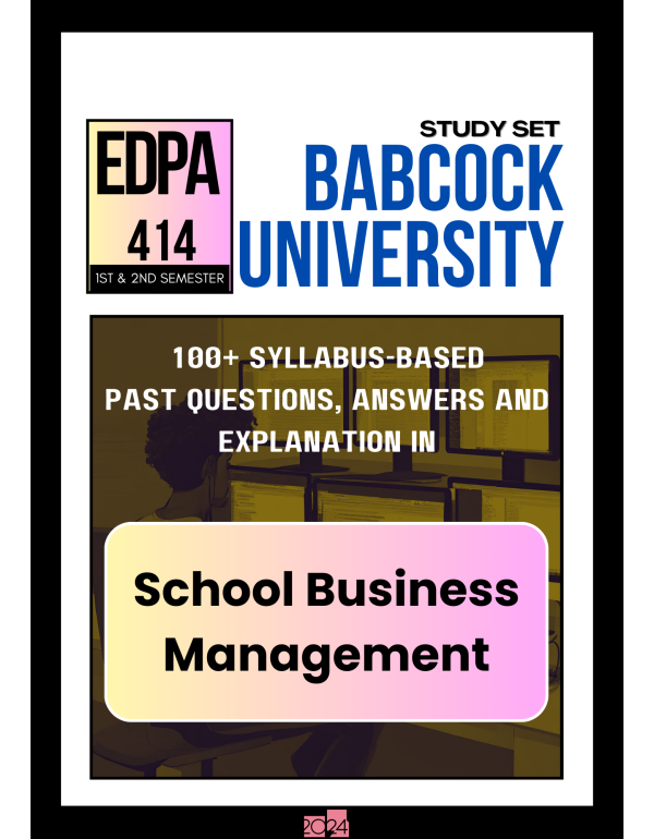 School Business Management Study Set