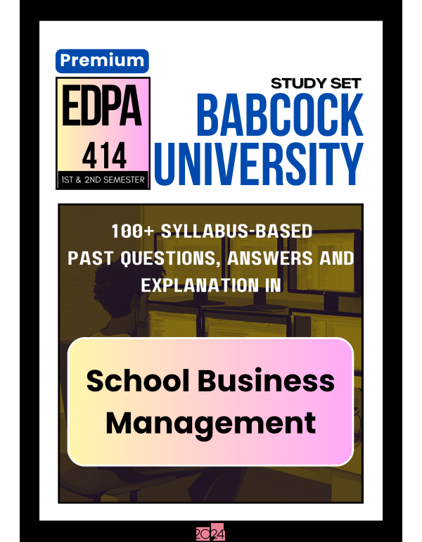 School Business Management Premium Study Set