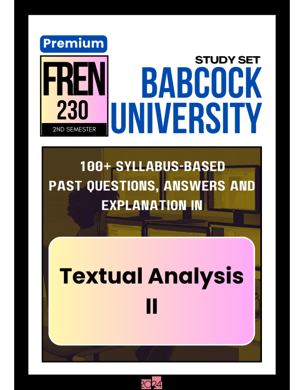 Textual Analysis II Premium Study Set