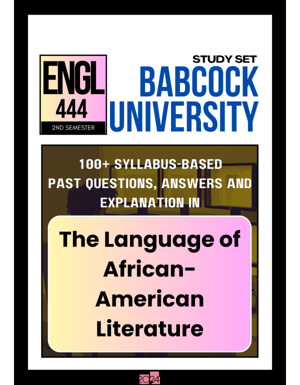 The Language of African-American Literature Study ...