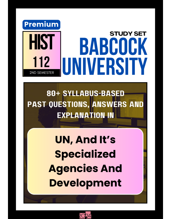 UN, And It's Specialized Agencies And Development ...