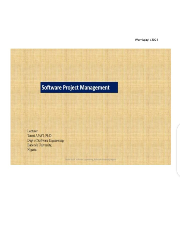 Software Project Management