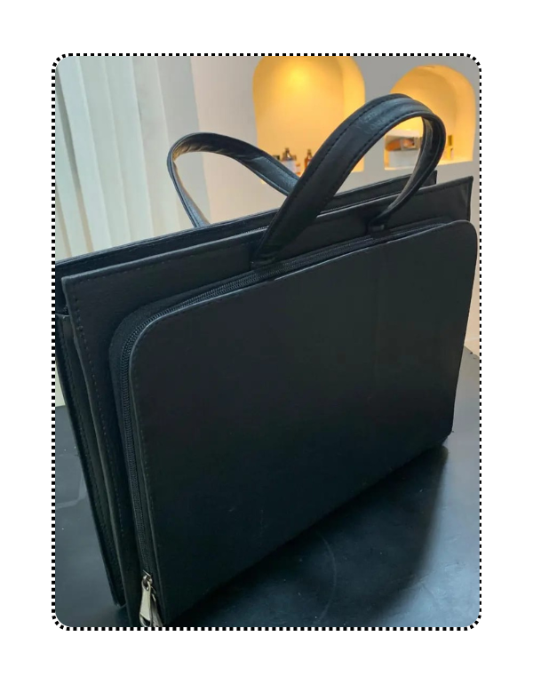 Briefcase Leather Vintage Men (Black)