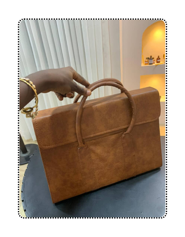 Briefcase Leather Retro Men