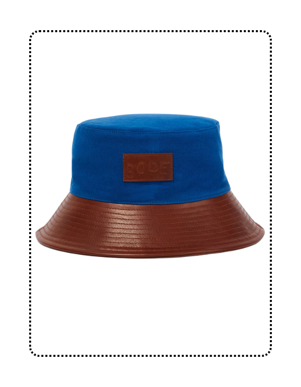Leather-Banded Bucket Hat Men